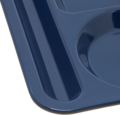 Carlisle TRAY SERVING LEFT-HAND HEAVY WEIGHT 6-COMPARTMENT MELAMINE DARK BLUE 10X14