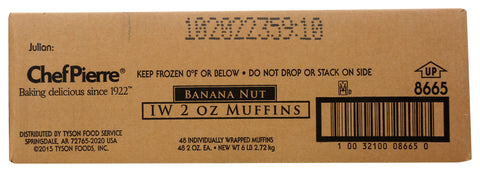 Chef Pierre Banana Nut Muffin, 2 Ounce -- 48 per case.