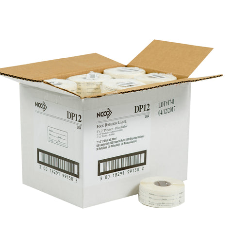 Label Use By Dissolvable 1x2
