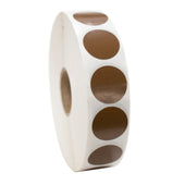 National Checking LABEL PERMANENT ROUND BROWN .75