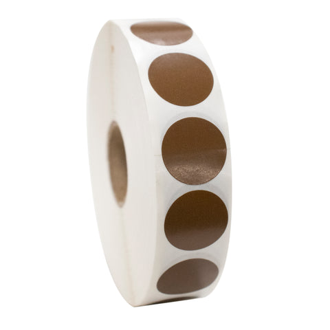 National Checking LABEL PERMANENT ROUND BROWN .75