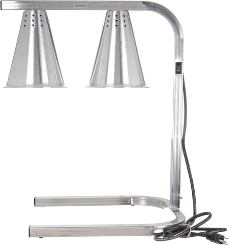 Heat Lamp Aluminum Two Bulb Free Standing Adjustable