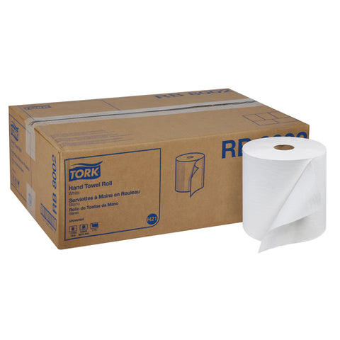 Tork Universal White Paper Hand Towel Roll, 7.88 inch x 800 feet -- 6 per case