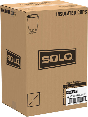 Solo Jazz® CUP FOAM TROPHY® PLUS™ DUAL TEMPERATURE INSULATED 8 OZ