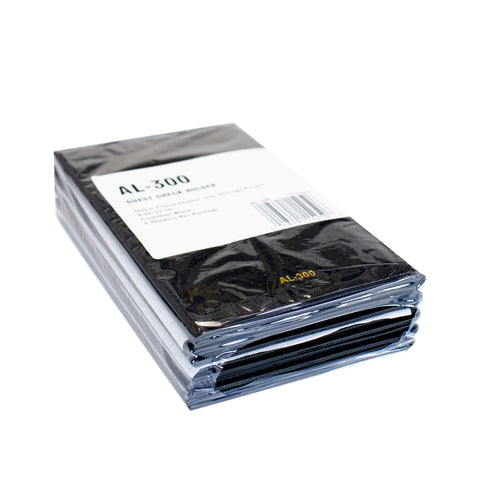 National Checking Company Black Castilian Guest Check Holder, 7.25 x 4.5 inch -- 5 per case.