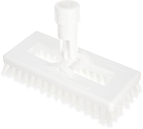 Carlisle BRUSH FLOOR SWIVEL SCRUB® W/ POLYESTER BRISTLES WHITE 8