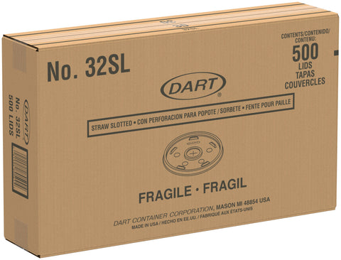Dart Container Expanded Polystyrene Foam Round Translucent Slot Lid Only -- 500 per case