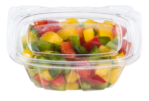 ClearPac® SafeSeal™ CONTAINER PLASTIC SQUARE CLEAR TAMPER-RESISTANT TAMPER-EVIDENT W/ CLEAR LID 4 OZ