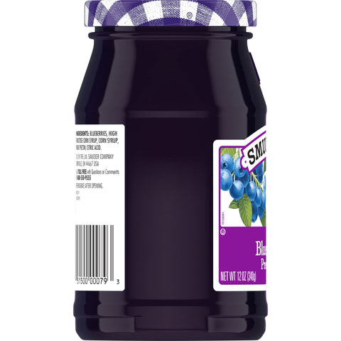 Smuckers Blueberry Preserves, 12 Ounce -- 12 per case.