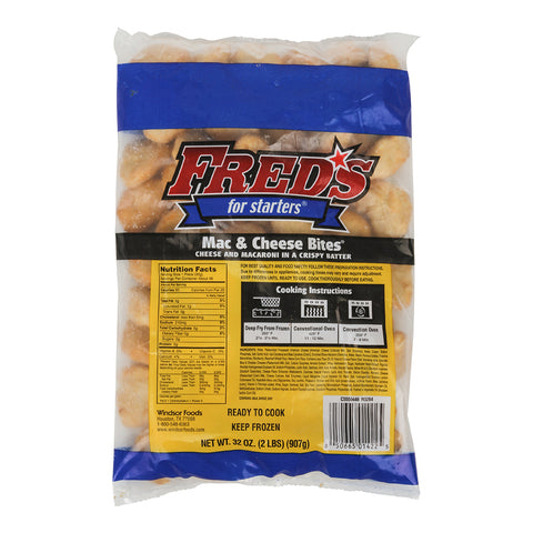 Windsor Freds Macaroni and Cheese Bite, 2 Pound -- 6 per case.