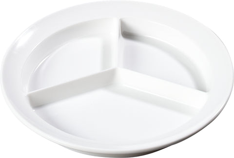 Plate Kingline™ 3-compartment Melamine White 8.75