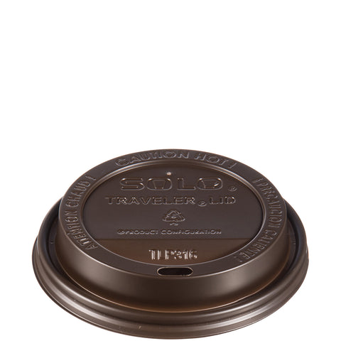 Lid Traveler® Cappuccino Style Dome Lid Sip Hole Brown