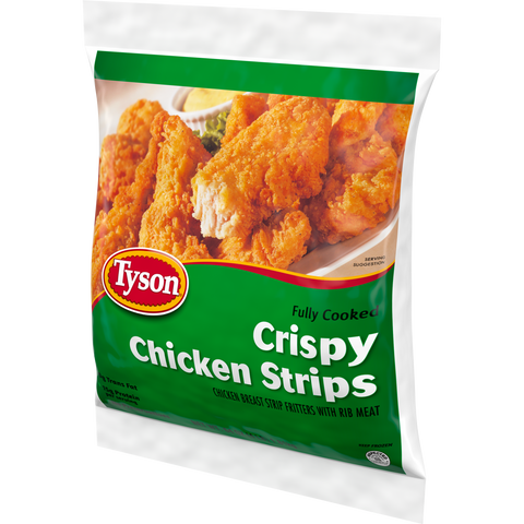 Tyson® CHICKEN BREAST STRIPS CRISPY HOMESTYLE BREADED, FRITTER, FC, CASH N' CARRY PACK 10043730928