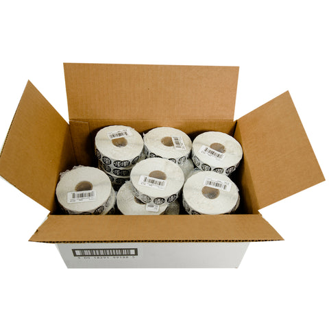National Checking Company Dateit Black Trilingual Permanent Label - Sunday, 0.75 inch Circle -- 2000 per case.