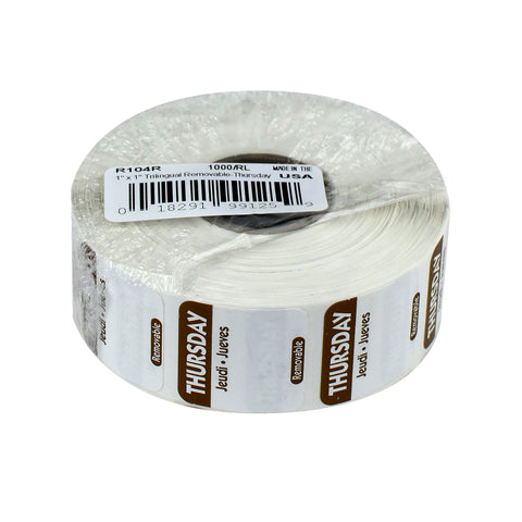 National Checking LABEL FOOD ROTATION BROWN THURSDAY 1X1