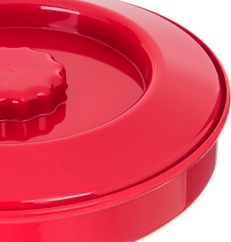 Carlisle SERVER TORTILLA W/ LID RED 7-1/4