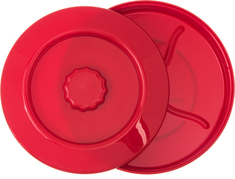 Carlisle SERVER TORTILLA W/ LID RED 7-1/4