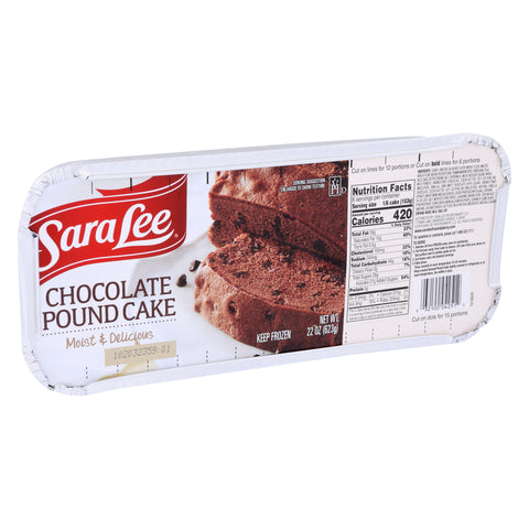 Sara Lee Chocolate Pound Cake, 22 Ounce -- 6 per case