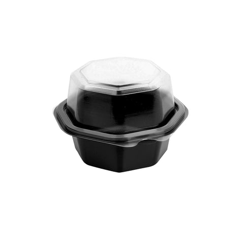 Solo Creative Carryouts OctaView Polystyrene Medium 1 Compartment Hinged Lid Cold Container, 4.5 inch -- 300 per case