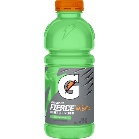 Gatorade DRINK FIERCE GREEN APPLE WIDEMOUTH PLASTIC BOTTLE