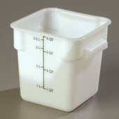 StorPlus™ CONTAINER FOOD STORAGE SQUARE POLYETHYLENE WHITE 4 QT