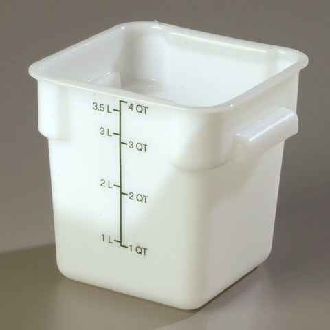 StorPlus™ CONTAINER FOOD STORAGE SQUARE POLYETHYLENE WHITE 4 QT