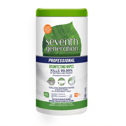 Seventh Generation WIPE 7TH GENERATION PRO CLEANER DISINFECTANT LEMONGRASS CITRUS