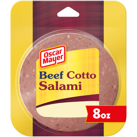 Kraft Oscar Mayer Compote Beef Cotto Salami, 8 Ounce -- 12 per case.