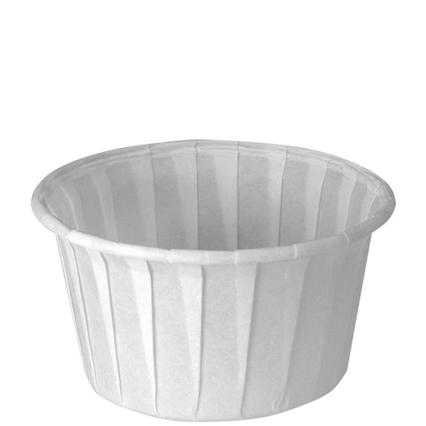 Solo® White CUP PAPER PORTION SOUFFLE WHITE PLEATED 4 OZ