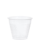 Dart CUP PLASTIC CLEAR SQUAT DIAMOND CUT 9 OZ