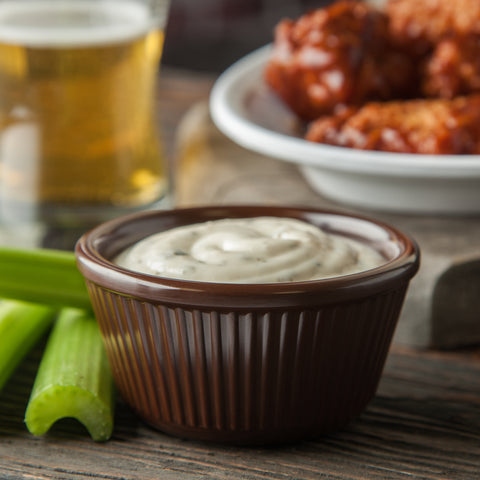 Carlisle RAMEKIN MELAMINE CHOCOLATE 4 OZ