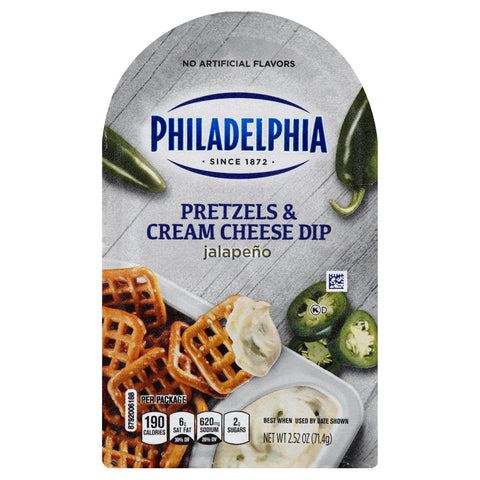 Philadelphia SNACK PRETZELS & JALAPENO CREAM CHEESE DIP