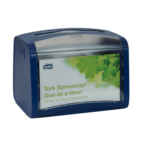 Dispenser Napkin Tabletop Signature Plastic Blue