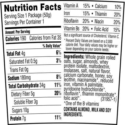 Quaker® OATMEAL INSTANT HONEY & ALMOND