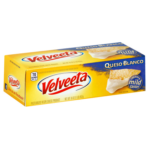 Velveeta Queso Blanco Cheese Loaf, 1 Pound -- 12 per case.