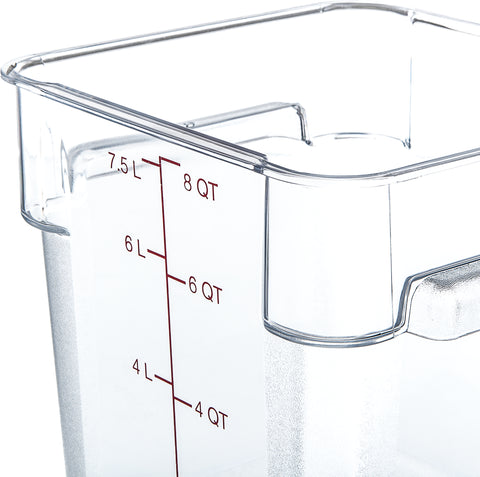 StorPlus™ CONTAINER FOOD STORAGE PLASTIC CLEAR SQUARE 8 QT