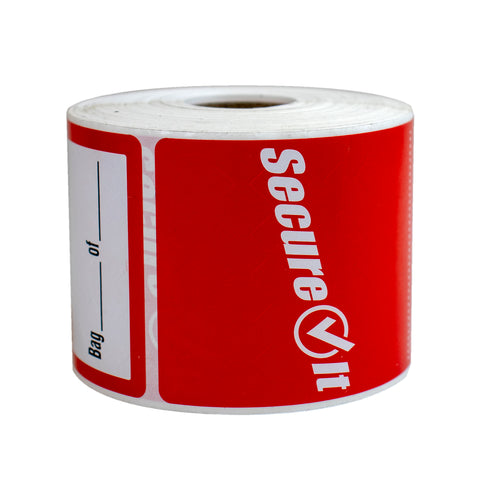 National Checking Secure It Red Permanent Label, 2.5 x 6 inch -- 20 per case