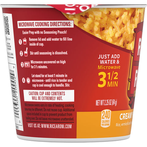 Rice A Roni ENTREE RICE-A-RONI INSTANT CUP FOUR CHEESE