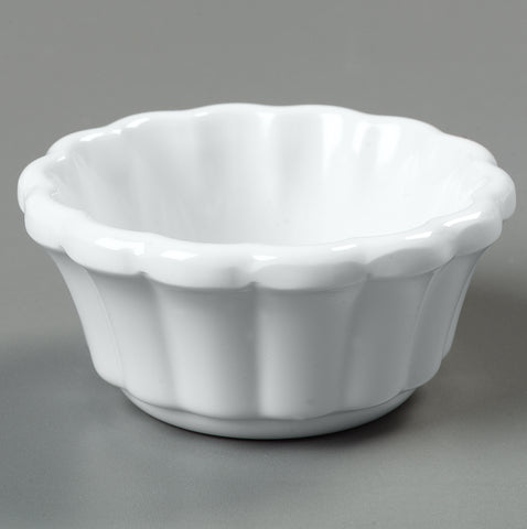 Carlisle RAMEKIN SCALLOPED MELAMINE WHITE 3 OZ