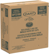 Solo Optima® LID DOME RECLOSABLE PAPER HOT CUP BLACK