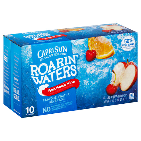 Capri Sun Roarin Waters Beverage Fruit Punch Soft Drink, 60 Fluid Ounce -- 4 per case.