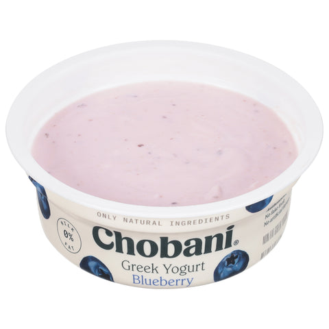 Chobani Blueberry Greek Yogurt, 4 Ounce -- 12 per case.