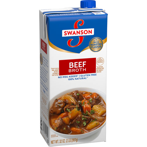 Swanson Beef Broth, 32 Ounce -- 12 per case.