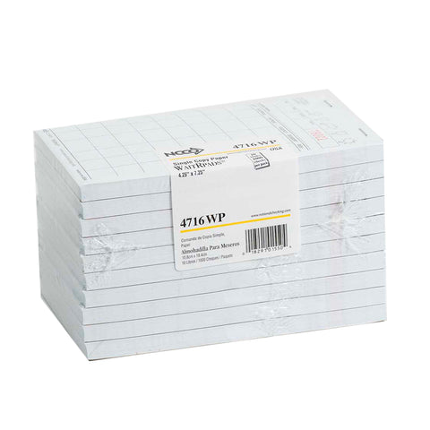 Guest Check Waitress Pad 1-part White 4.25x7.25
