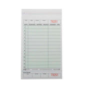 Guest Check 2 Part Green Tint Carbonless Loose 4.25x7.25