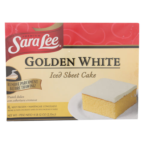Sara Lee Iced Golden White Sheet Cake, 76 Ounce -- 4 per case.