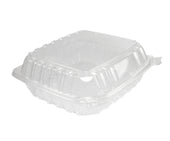 Container Plastic Clear Hinged 8.3x8.3x3