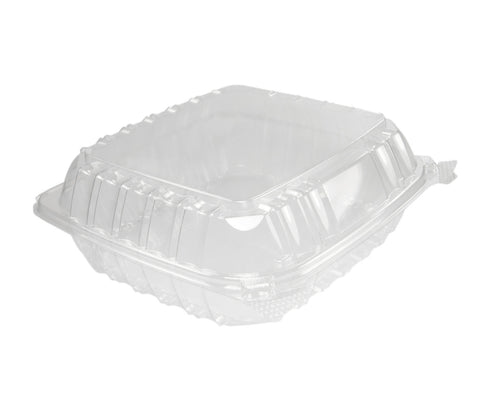 Container Plastic Clear Hinged 8.3x8.3x3