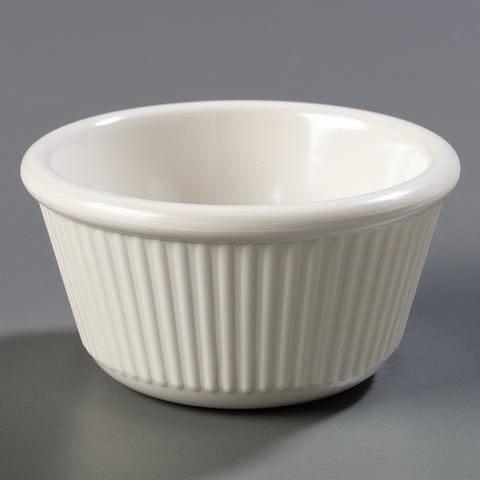 Carlisle RAMEKIN FLUTED MELAMINE BONE 4 OZ