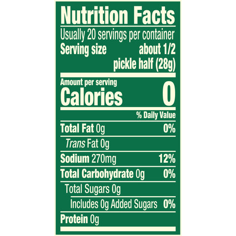 Claussen Kosher Dill Pickle Halves, 32 Ounce -- 12 per case